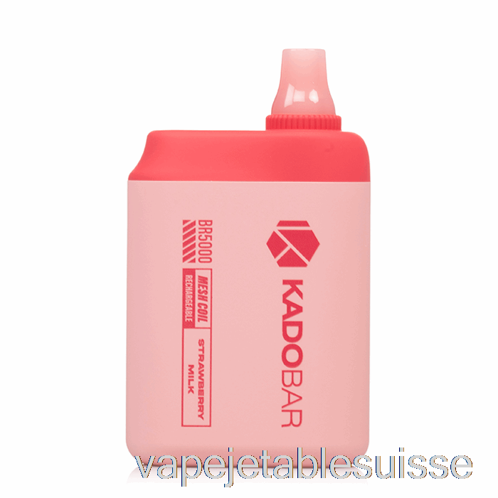 Vape Suisse Kado Bar Br5000 Lait Fraise Jetable
